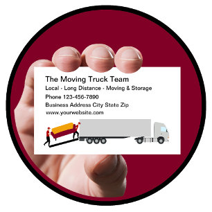 Moving And Storage Services Moving Men Business Card