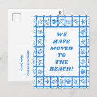 MOVING ANNOUNCEMENT ADDRESS Blue Seashells Beach