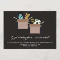 Moving Announcement - Cardboard Boxes Graphics