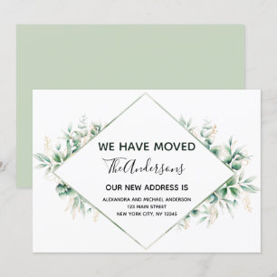 Moving Announcement Eucalyptus Greenery