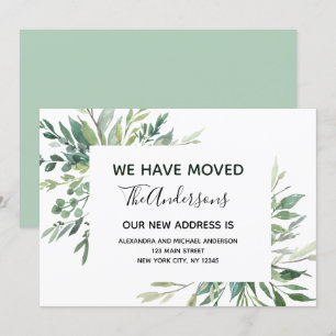 Moving Announcement Eucalyptus Greenery