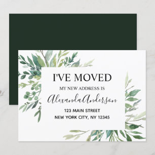Moving Announcement Eucalyptus Greenery
