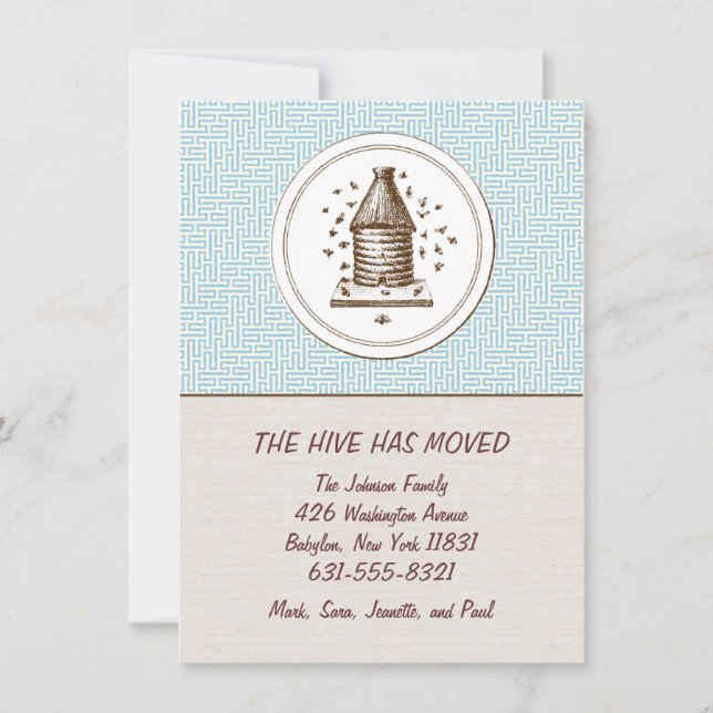 Moving Announcement | Hive | Blue (Front)