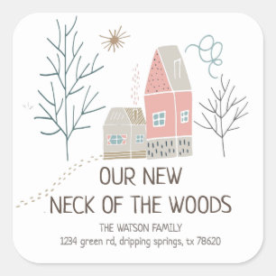 Moving Announcement   Neck of The Woods Sticker
