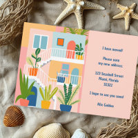 Moving Announcement New Address Colourful Apartmen