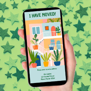 Moving Announcement New Apartment Tree-Free Card