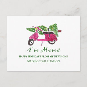 Moving Announcement   New Home for the Holidays Postcard