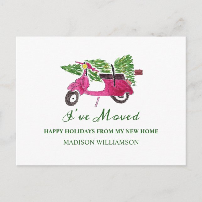 Moving Announcement | New Home for the Holidays Postcard (Front)