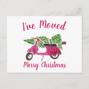 Moving Announcement   New Home for the Holidays Postcard