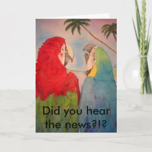 Moving Announcement Parrot Card