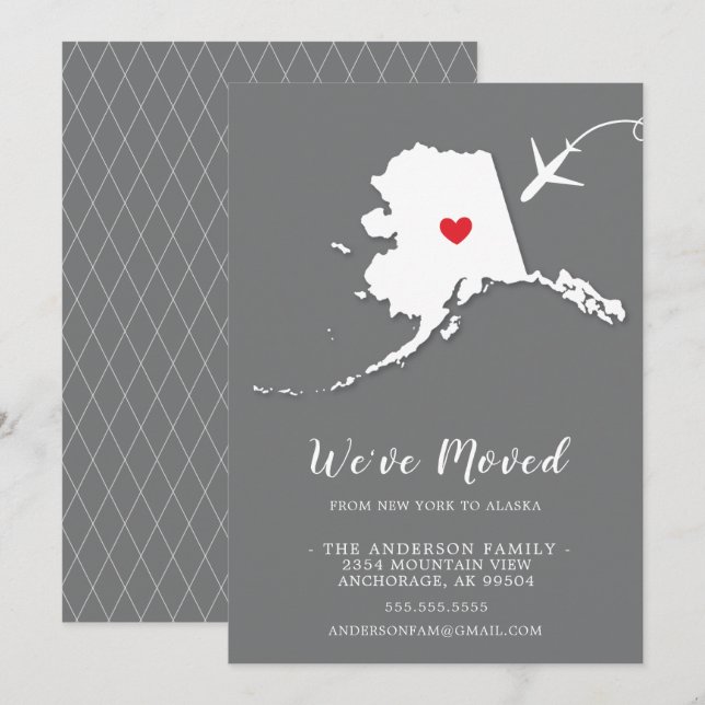 Moving Announcement | State ALASKA (Front/Back)