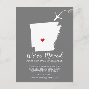 Moving Announcement State ARKANSAS  Post Card