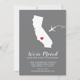 Moving Announcement   State California