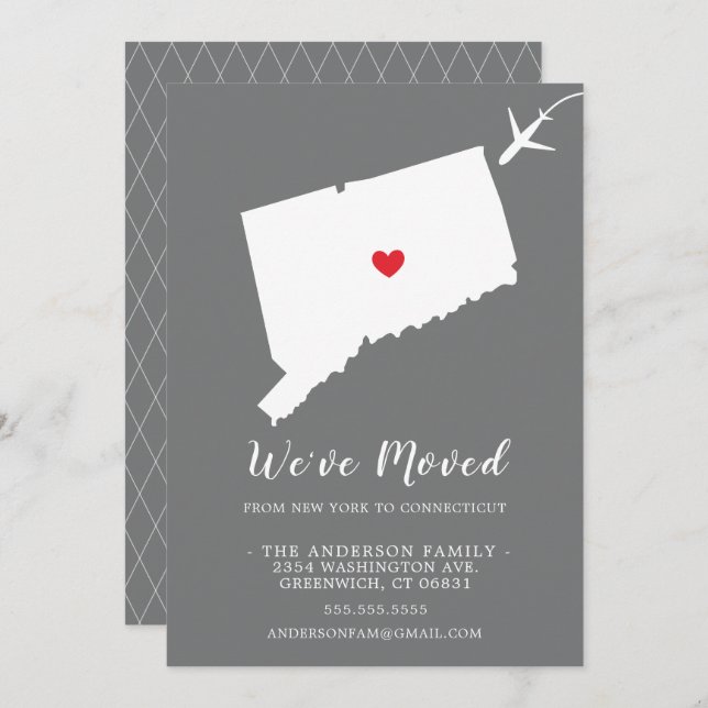 Moving Announcement | State CONNECTICUT (Front/Back)