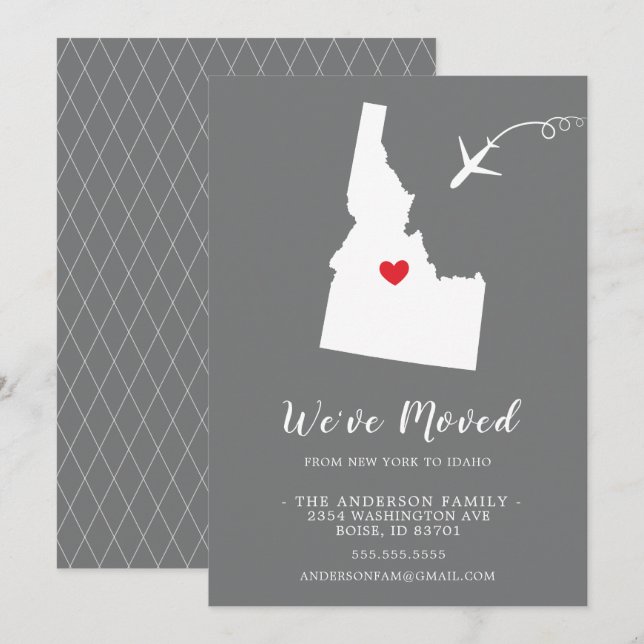 Moving Announcement | State IDAHO (Front/Back)