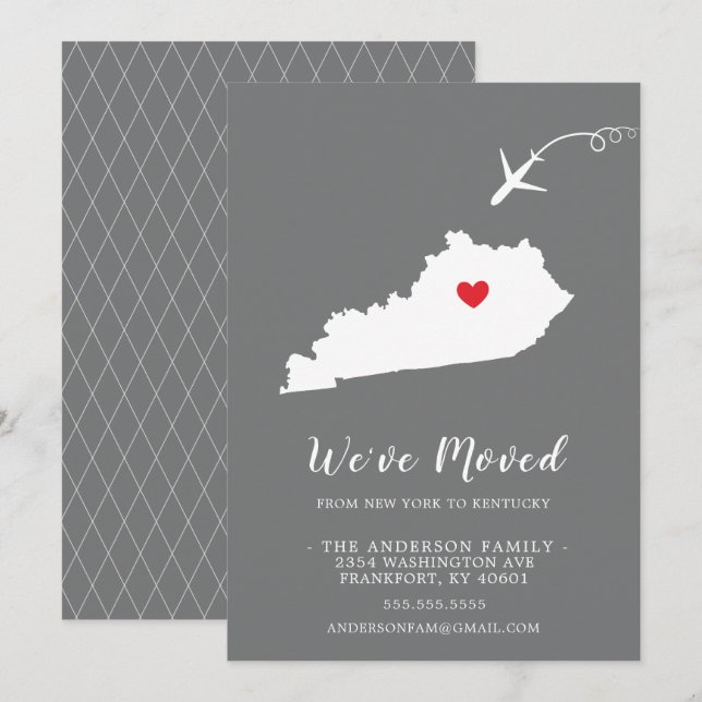 Moving Announcement | State KENTUCKY (Front/Back)