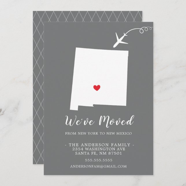 Moving Announcement | State NEW MEXICO (Front/Back)