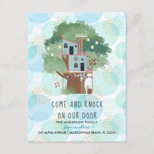 Moving Announcement   Treehouse Postcard
