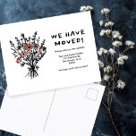 MOVING ANNOUNCEMENT Wildflower Bouquet Cute Doodle Postcard<br><div class="desc">Send a message about your move to friends and family members with this lovely floral art. Customize this hand drawn card with your own text on the front and back! Customize by clicking "personalize" to change the text or "edit design" to change fonts, colours and more! Let me know if...</div>