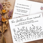 MOVING ANNOUNCEMENT Wildflowers Simple Custom Postcard<br><div class="desc">Send a message about your move to friends and family members with this lovely floral art. Click "personalalize" to add your own text. You can customize it with your own fonts, colours and add your text too by clicking "edit using design tool". Check my shop for lots more matching items...</div>