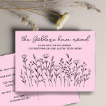 MOVING ANNOUNCEMENT Wildflowers Simple Custom Postcard<br><div class="desc">Send a message about your move to friends and family members with this lovely floral art. Click "personalize" to edit the text or "edit using design tool" to customize it with your own fonts, colours and change the layout. Check my shop for lots more matching items and other designs! Also...</div>