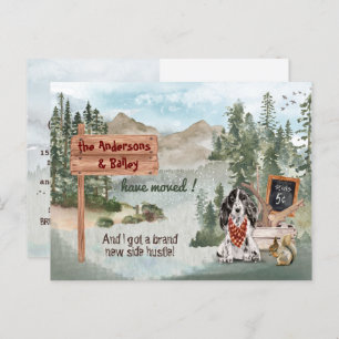 Moving Black Cocker Spaniel New Address Announcement Postcard