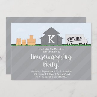 Moving Boxes Housewarming Party Invitation