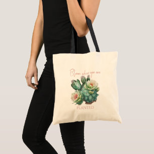 Moving Cactus Bloom Where You are Planted Tote Bag