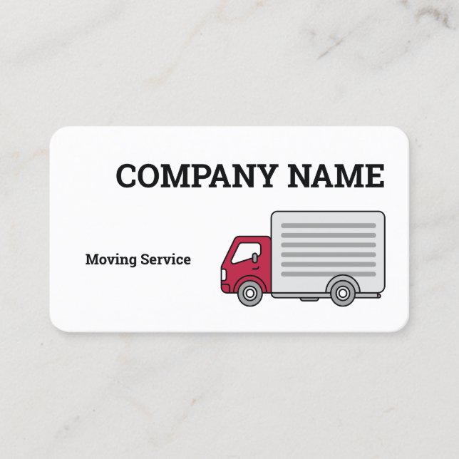 Moving Company Carte de visite de transport (Devant)