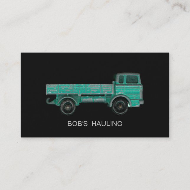 Moving company haulers movers transport garbage business card (Front)