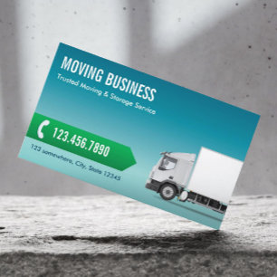 Moving Company Professional Blue Business Card