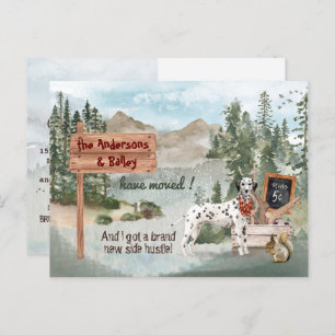 Moving Dalmatian Pine Woods New Address          Announcement Postcard