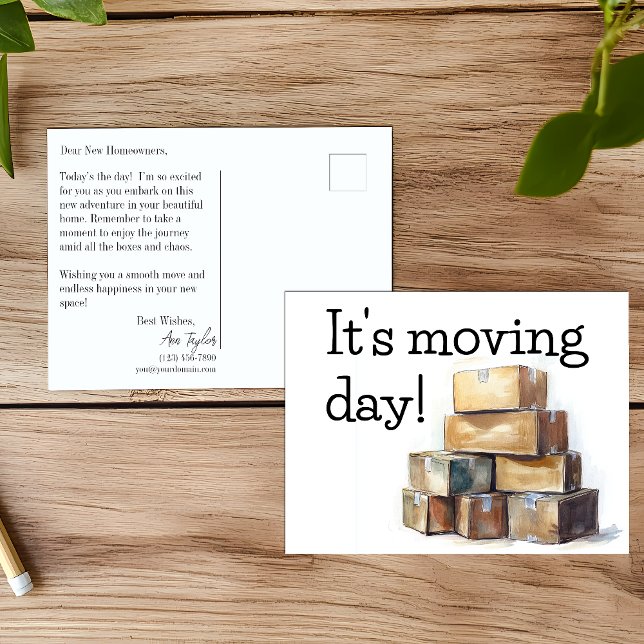Moving Day Congratulations Postcard (Creator Uploaded)