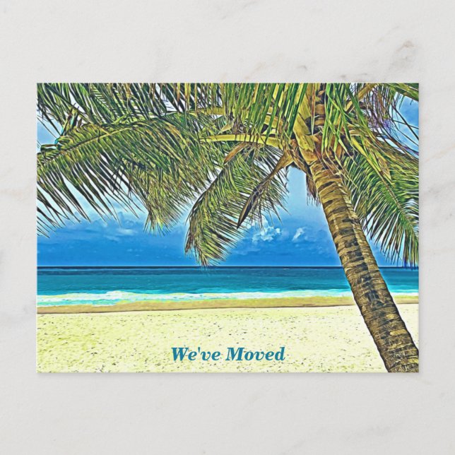 Moving Faire-part belle plage Carte postale (Devant)