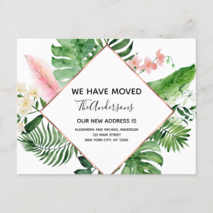 Moving Faire-part Floral Watercolor