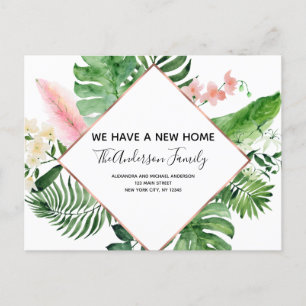 Moving Faire-part Floral Watercolor