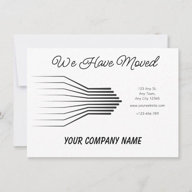 Moving Forward Business Relocation Announcement (Front)