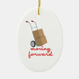 Moving Forward Ceramic Ornament