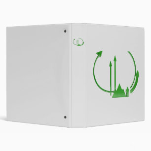 Moving green arrows. binder