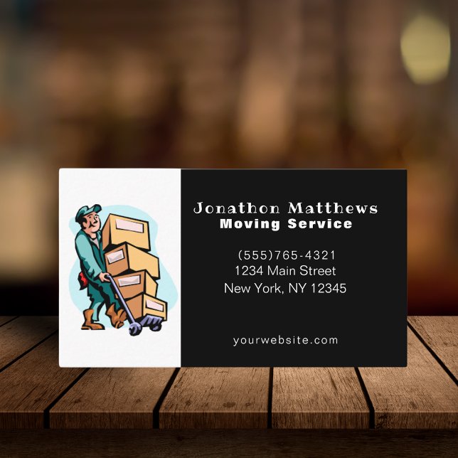 Moving Guy Company Service Business Card (Creator Uploaded)