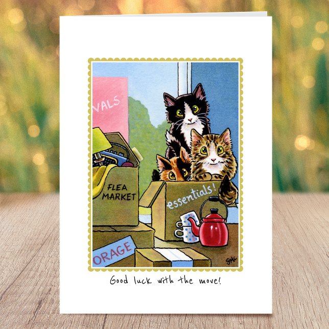 Moving House Cats New Home Custom Folded Card (Creator Uploaded)