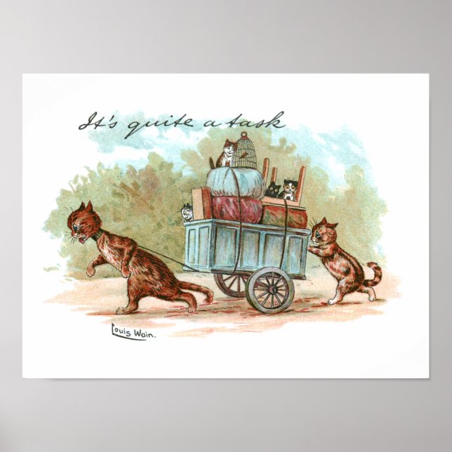 Moving House Louis Wain Poster (Front)