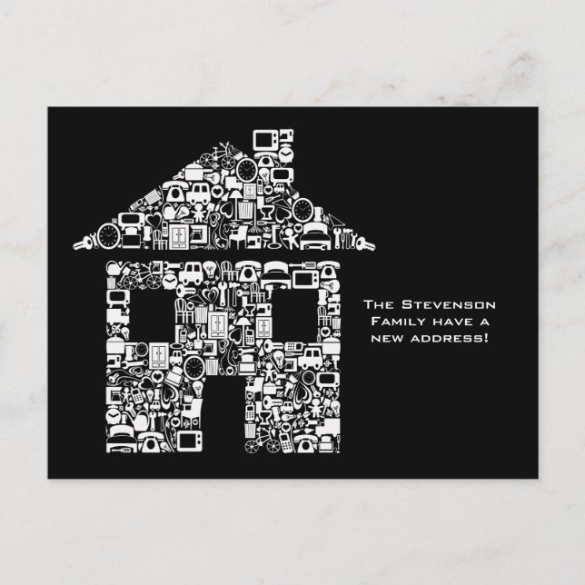 Moving House New Address Notification Note Card (Front)