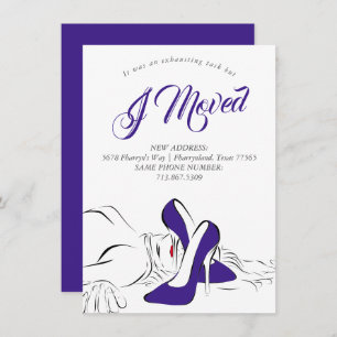 Moving is Exhausting   Fun Purple Diva New Address Announcement