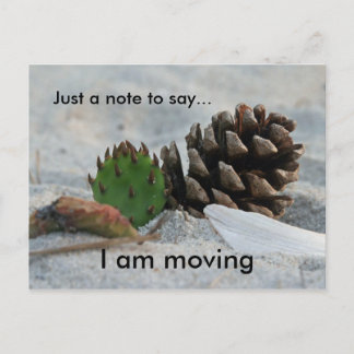 moving, Just a note to ... Announcement Postcard