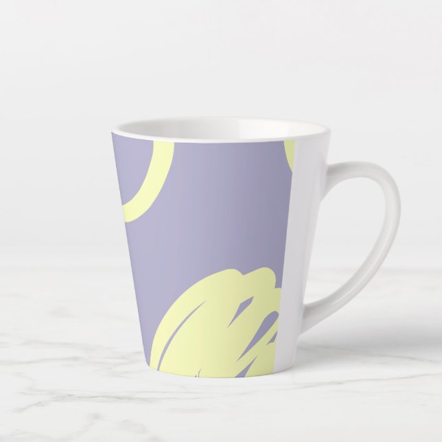 Moving lines design Latte Mug (Right)