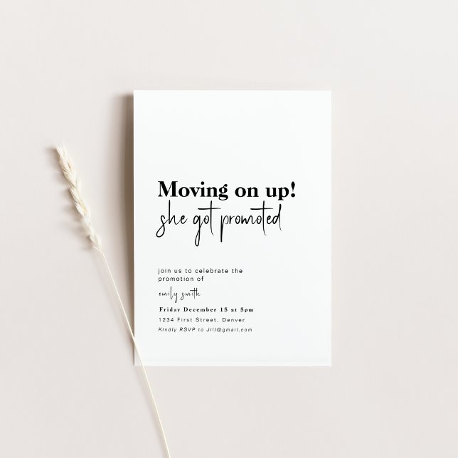 Moving on Up Promotion Party Invite (Creator Uploaded)