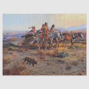 Moving Out by Charles Marion Russell Tissue Paper