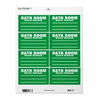Moving Packing Organizing Labels -  Bathroom