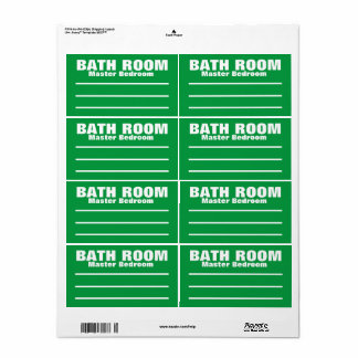 Moving Packing Organizing Labels -  Bathroom